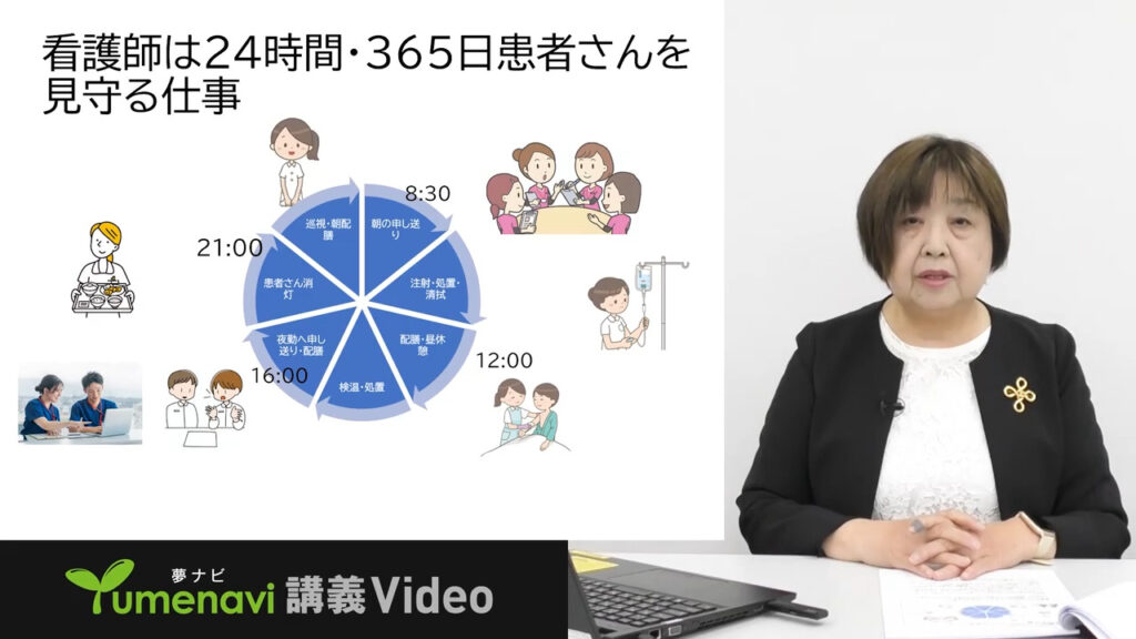 夢ナビ講義動画「看護の魅力～臨床現場で働いた経験から～」