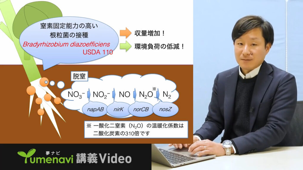 夢ナビ講義動画「根粒菌のチカラ!でダイズやアズキの生産性を改善する」